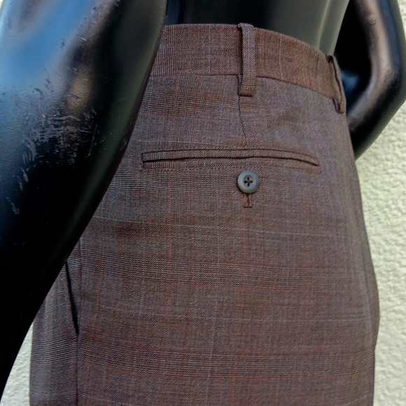 BROOKS BROTHER'S MEN'S WINDOW PANE PURE ITALIAN WOOL PLEATED TROUSERS (ITALY) - Picture 5 of 17